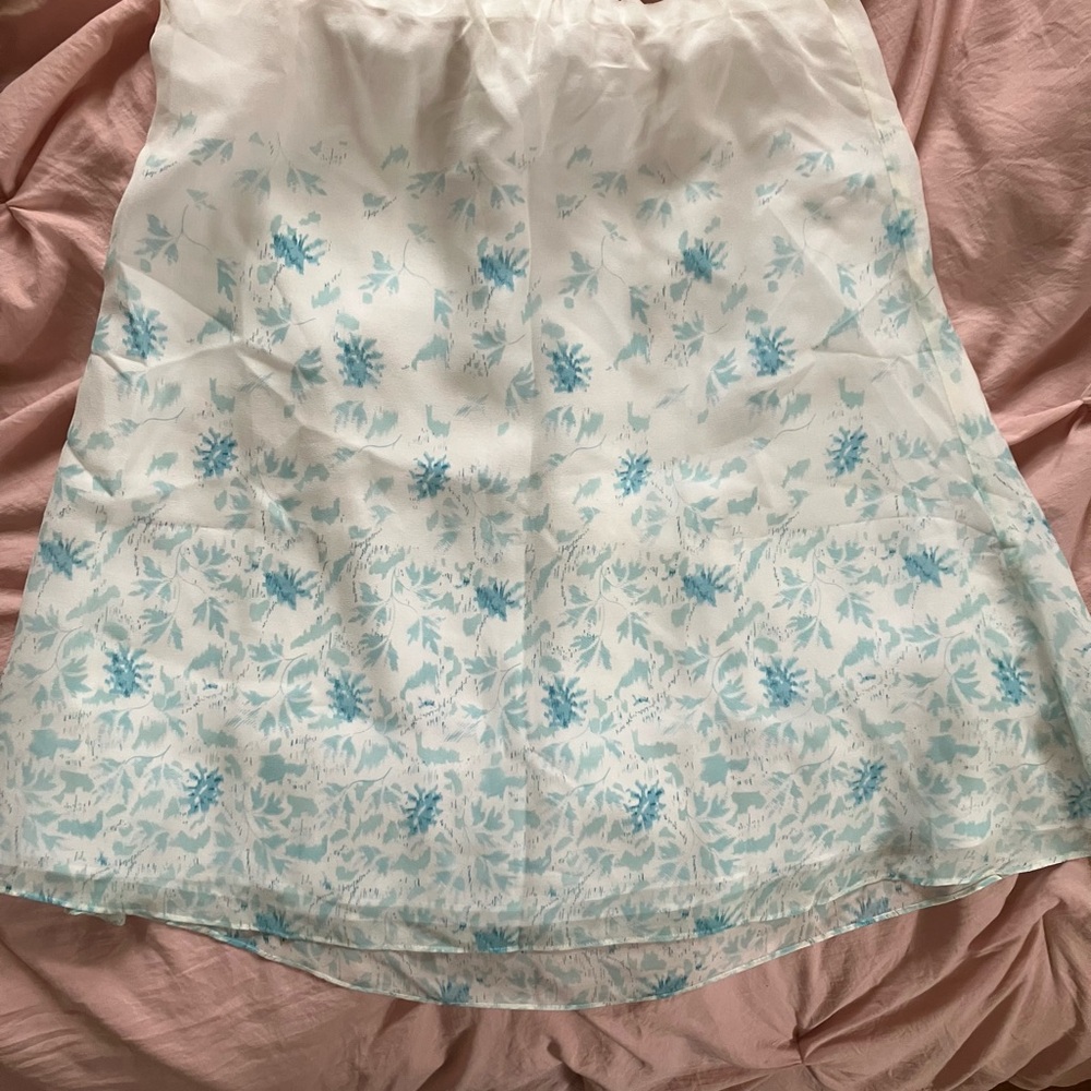 Floral Blue and White Women's Skirt